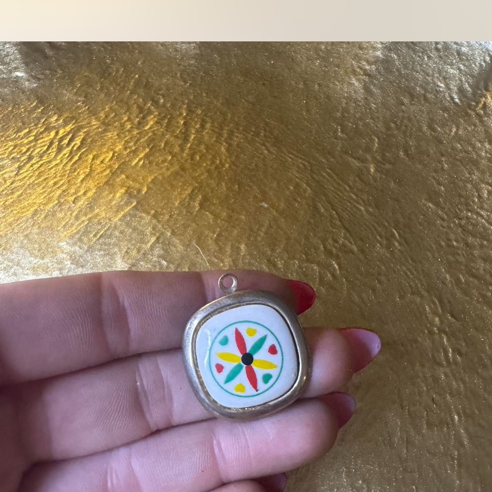 Vibrant Geometric Pendant